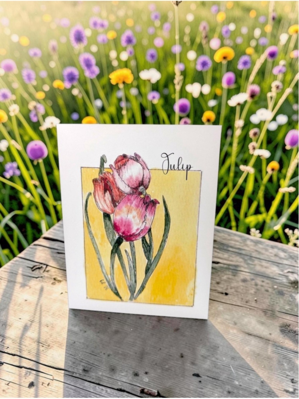 12 Watercolor Notecards Floral Original Series 4.25 x 5.5 - Picture 4 of 7